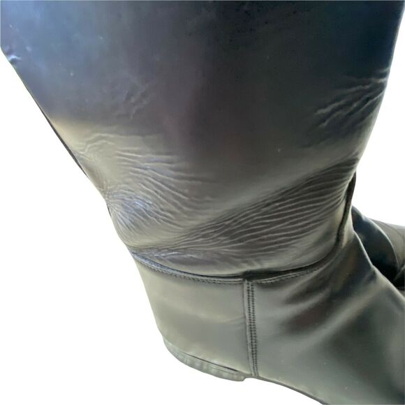 Marlborough Riding Boots Women's US SZ 8.5 UK size 7.5 Black Leather Knee High - Picture 6 of 12